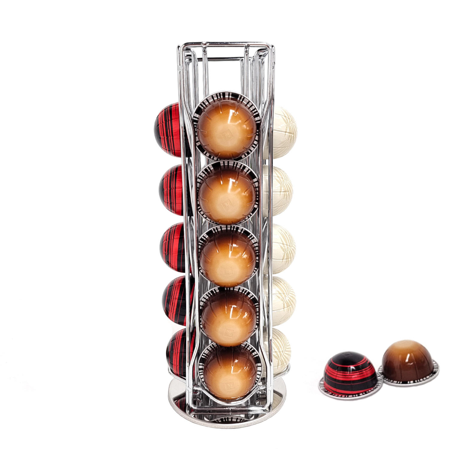 Vertuolin soporte para café de 20 piezas plateado