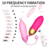 Kabelloser Vibrator für Frauen mit Fernbedienung, 10 Frequenzen, Starke Vibration für Masturbation