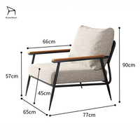 Fabricant de chaises de salle à manger modernes Canapé en cuir orné de pieds en métal Fauteuil de salon Fauteuil de canapé en velours imperméable et durable