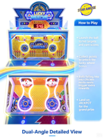 STARAMUSE Machine d'arcade sportive pour parc d'attractions, usage intérieur, jeu en anglais, lumières clignotantes, à monnayeur, pour adultes et enfants