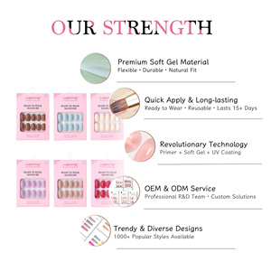 AIERFEI OEM ODM disponible, 30 pièces de <span class=keywords><strong>faux</strong></span> <span class=keywords><strong>ongles</strong></span> en gel souple à presser, réutilisables, pour femmes, pointes d'<span class=keywords><strong>ongles</strong></span> solides pour les fournitures de salon - Product Image 5