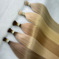Extensions de cheveux humains naturels vierges bruts de luxe, style bohème, en vrac, 100 % cheveux humains Remy, couleur claire