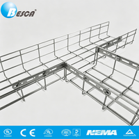BESCA Panier de câblage en treillis métallique personnalisable, homologué CE, galvanisé à chaud, haute capacité de charge, idéal pour les systèmes de câblage en usine