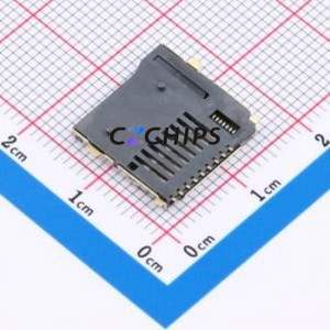 TF-012D SD Card / Memory Card Connector SMD Connector Self-Return Type MicroSD Card (TF Card) Card Holder 2mm - Product Image 2