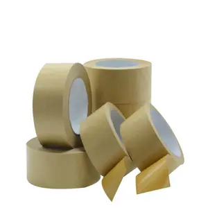 wholesale wooden tape 2.4 3.6 4.8 6cm Packing Tape Printed Waterbase Self Adhesive Kraft Paper Tape