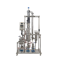 Colonne de distillation à film mince en acier inoxydable électrique, surface d'évaporation de 0,1 m², personnalisable, avec moteur de rasage pour la formation de film