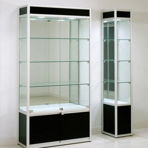 Kim loại đứng tủ kính bán lẻ GỖ Kính hiển thị trường hợp trang sức Showcase không thể phá vỡ sang trọng đồng hồ hiển thị Showcase - Product Image 3