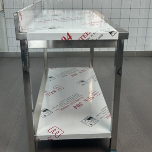 VICTORY Banc de table en acier inoxydable avec dosseret Équipement de boulangerie traiteur pour autres fournitures de cuisine et de restaurant - Product Image 2