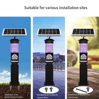 Tueur de moustiques solaire étanche IP65 pour l'extérieur, série jardin, villa, terrasse, pelouse, détecteur d'insectes à induction radar