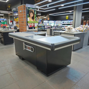 Comptoir de caisse avec gabarit intégré pour supermarché et <span class=keywords><strong>hypermarché</strong></span> à pente légère - Product Image 4