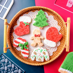 Plantillas 3D <span class=keywords><strong>para</strong></span> Galletas Navideñas, Molde <span class=keywords><strong>para</strong></span> Galletas, Estampador de Fondant Acrílico, Cortador de Galletas <span class=keywords><strong>para</strong></span> Fondant, Glaseado, Pastel y Galletas - Product Image 1