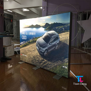 กล่องไฟ LED โฆษณาปรับแต่งได้สำหรับโรงงานการ์ดผ้าสี่เหลี่ยมอลูมิเนียมโปรไฟล์สกรูมุมรหัสใช้งานในร่ม - Product Image 2