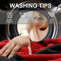 Serviette de nettoyage de voiture en microfibre professionnelle, ultra absorbante, sans rayures, séchage rapide, double face torsadée, rouge, 60x90, serviette en microfibre