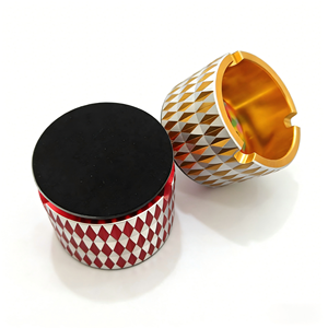<span class=keywords><strong>Cendrier</strong></span> rond en alliage d'aluminium avec motif <span class=keywords><strong>Bob</strong></span> <span class=keywords><strong>Marley</strong></span> en résine époxy, cylindrique, gaufré diamant, pour cigares - Product Image 4