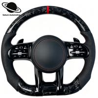 Volant en cuir haut de gamme sur mesure avec bordure en fibre de carbone pour Mercedes-Benz W205W213 C257 CLS C190 W46117 W166 W177 W213