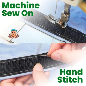 Nastro a Strappo da Cucire 100% Nylon in Rotolo, Strisce da Cucire Senza Adesivo, Forte Tenuta, Facile da Cucire sui Vestiti - Product Image 3