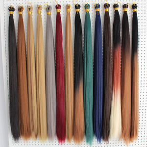 Extension per Trecce Lisce Effetto Seta 22-28 Pollici 150g, Ciocche di Capelli Sintetici Morbidi Ombre per Donne - Product Image 4