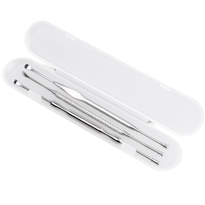 Kit de nettoyage d'oreilles en acier inoxydable de haute qualité, 3 pièces, avec boîte de transport en plastique - Product Image 5