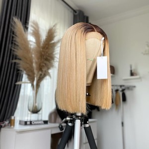 Pelucas <span class=keywords><strong>de</strong></span> Cabello Humano <span class=keywords><strong>de</strong></span> 8-14 Pulgadas, Cabello Virgen 613, Estilo Bob con Encaje Transparente, <span class=keywords><strong>Corte</strong></span> Recto, Pelucas Rubias con Frente <span class=keywords><strong>de</strong></span> Encaje para <span class=keywords><strong>Mujer</strong></span> - Product Image 5