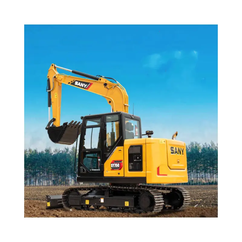 sany sy75c digger excavator 100% new machinery 7.5TON jual excavator sany 75