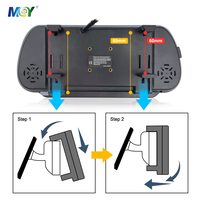 Hanhan7 pulgadas 4 Channel ideideo nnput urround ieiew Uad crecrecrecreview earview ararking evereverse everisplay ar irror onitor