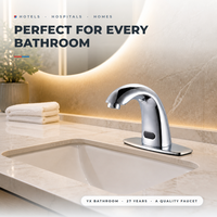 Robinet de lavabo intelligent à capteur inductif personnalisé, robinet automatique infrarouge pour toilettes publiques et hôtellerie