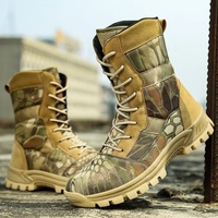 Bottes de randonnée de chasse camouflage pour hommes, bottes de désert à haute cheville pour hommes