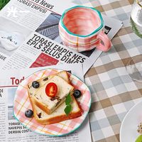 Vente en gros de tasses à café en céramique rose de qualité alimentaire avec soucoupe pour restaurant, maison, hôtel, cuisine.