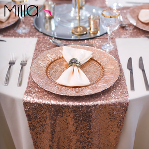 <span class=keywords><strong>Chemin</strong></span> <span class=keywords><strong>de</strong></span> <span class=keywords><strong>table</strong></span> en sequins dorés - Product Image 6