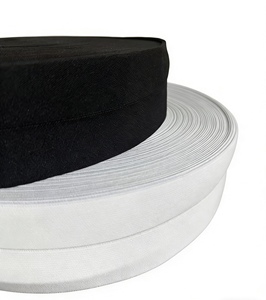 Ruban élastique double face en peluche, fourni par les fabricants, ruban biais pliable, bande élastique pour veste en duvet, technique de tissage - Product Image 1