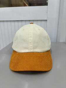 Gorra de Béisbol con Logotipo Bordado en 3D Personalizado, Gorra de Cinco Paneles de Dos Tonos, Gorra Deportiva de Pana de Alta Calidad, Gorra de Estilo Dad Hat con Cierre a Presión para Exteriores - Product Image 3