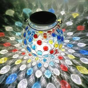 Outdoor impermeável portátil Led <span class=keywords><strong>Solar</strong></span> vidro mosaico <span class=keywords><strong>Jar</strong></span> luz para Garden Villa jardim paisagem decoração - Product Image 2
