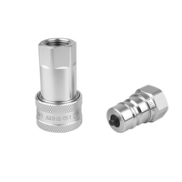 Raccord rapide en acier inoxydable EAGLE, à haute pression, auto-scellant, pour liquides et gaz, BSPP