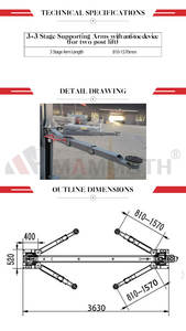 แขนรองรับ3 + 3<span class=keywords><strong>ขั้น</strong></span>ของแมมมอธพร้อมอุปกรณ์ป้องกันนิ้วเท้าชิ้นส่วนรถยนต์สำหรับ<span class=keywords><strong>การ</strong></span>ขับเคลื่อนสองตำแหน่งตำแหน่งที่มีประสิทธิภาพความจุ4T - Product Image 3