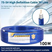 Kabel Digital Koaksial Tahan Lama yang Dapat Disesuaikan dari Pabrik, Kabel TV Berkinerja Tinggi dengan Pelindung yang Dapat Disesuaikan, Tembaga Bebas CCA