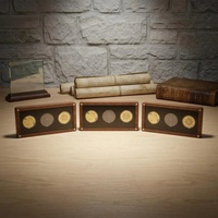 Boîte de rangement rectangulaire en bois de Sapele poli, style rétro, avec couvercle et base, fermeture magnétique, idéale pour pièce commémorative
