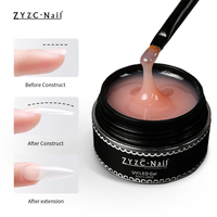 Gel adhésif couleur nude pour ongles, forte adhérence, livraison rapide, faible MOQ pour la décoration des ongles et les fournitures de salon
