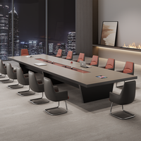 Ensemble de bureau et table de conférence modernes en bois massif modulaire haut de gamme avec chaises pour salles de réunion d'hôtel