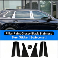 Autocollant de garniture en acier inoxydable tendance, surface noire, sécurisé, durable pour l'intérieur de la voiture, accessoires pour Honda CR-V Breeze