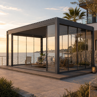 Hochbelastbare Aluminium-Pergola mit Technischem Lamellensystem, Langlebiger Pulverbeschichteter Rahmen, Modernes Design für Extreme Winterwetterbedingungen