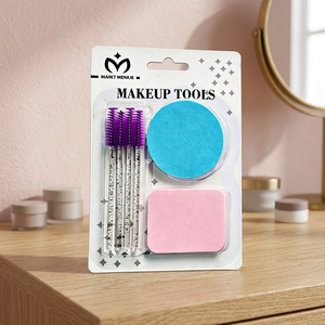 Set di Strumenti per il Trucco in Plastica con Spugnetta e Spazzola per Mascara, 12 Pezzi, Regalo Promozionale Originale - Product Image 3