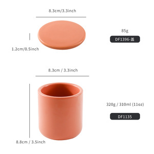 Juego de Portavelas de Cerámica TaoYuan, Portavelas de Cerámica de 10 oz, Decoración del Hogar, Color Personalizado DF1135 - Product Image 4