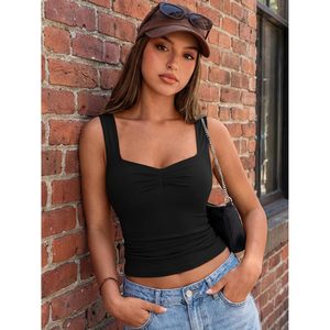 Crop top bustier à encolure cœur, double doublure, dos nu, moulant, débardeur d'été pour femme, tenue de club - Product Image 5