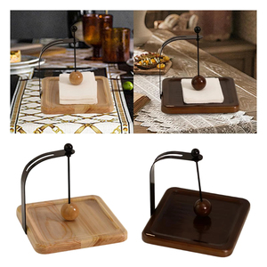 A0473 Porta Servilletas de Madera, Porta Papel Multiusos, Soporte para Servilletas de Mesa, Estante para Toallas de Papel para Hogar, Restaurante, Oficina, Granja - Product Image 2