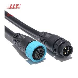 LLT Factory Price Outdoor M19 3Pin Fast Waterproof Power Connector Cable electrical cable connector for lighting