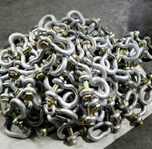 US Type D Shackle Heavy Duty Carbon Steel Galvanized Forged Screw <b>Pin</b> Marine Anchor Wholesale US Type Bow Shackle G210 G213 - Product Image 2