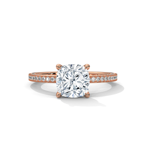 Meilleur Prix RAAMAA Bague Tendance pour Femme en Or Rose 10k 14k avec Diamants de Laboratoire Taille Coussin Pureté VS1 VVS2 pour Mariages - Product Image 1