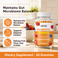 Gummies Probiotiques Personnalisées 60 par Bouteille Bonbons Gommeux pour la Santé Digestive Fournisseur Fabricant ODM