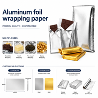 Envoltorio de Aluminio para Chocolate de Tamaño Personalizado, Papel de Aluminio Resistente al Aceite para Envolver Pequeños Bombones de Chocolate