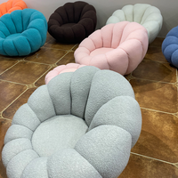 Fauteuil Simple Populaire Façon Citrouille pour Petit Appartement, Canapé Pouf Confortable, Canapé Paresseux pour Balcon Chambre